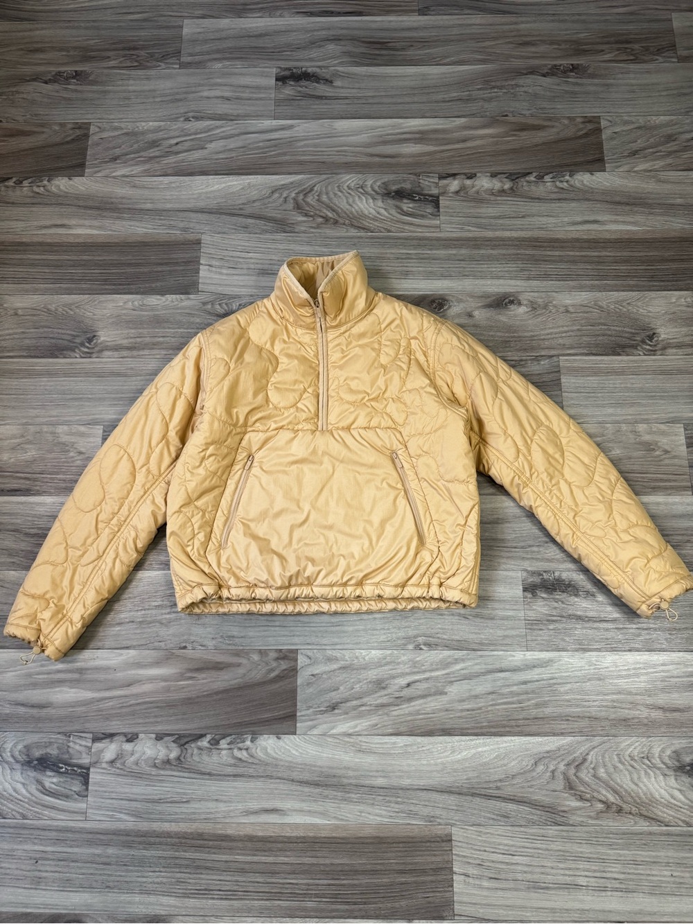 Lululemon Insulated Quilted Pullover Jacket in Heather Pecan Tan